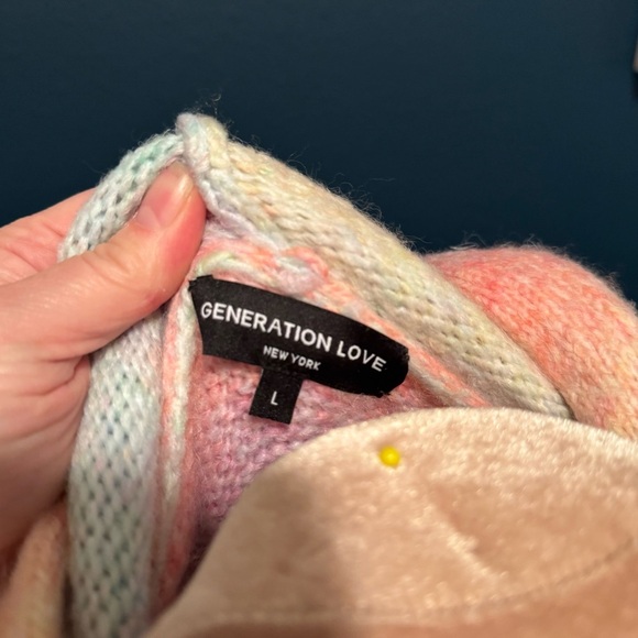 Generation Love Toby Rainbow Sweater Hoodie Size L - Picture 4 of 7